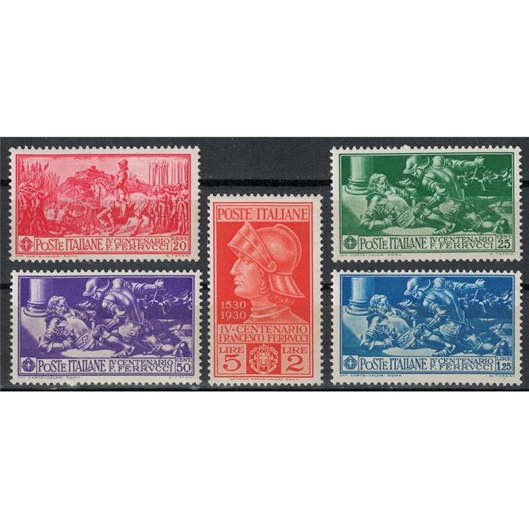 ITALY KINGDOM 1930 Francesco Ferrucci 5v MH*