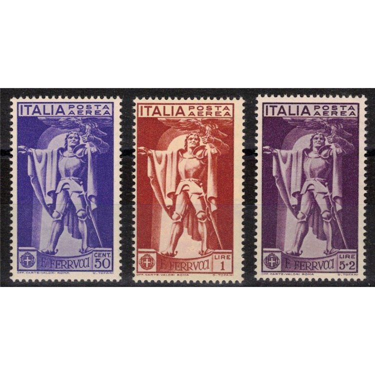 ITALY KINGDOM 1930 Francesco Ferrucci (airmail) 3v MNH**