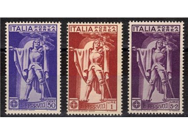ITALY KINGDOM 1930 Francesco Ferrucci (airmail) 3v MNH**