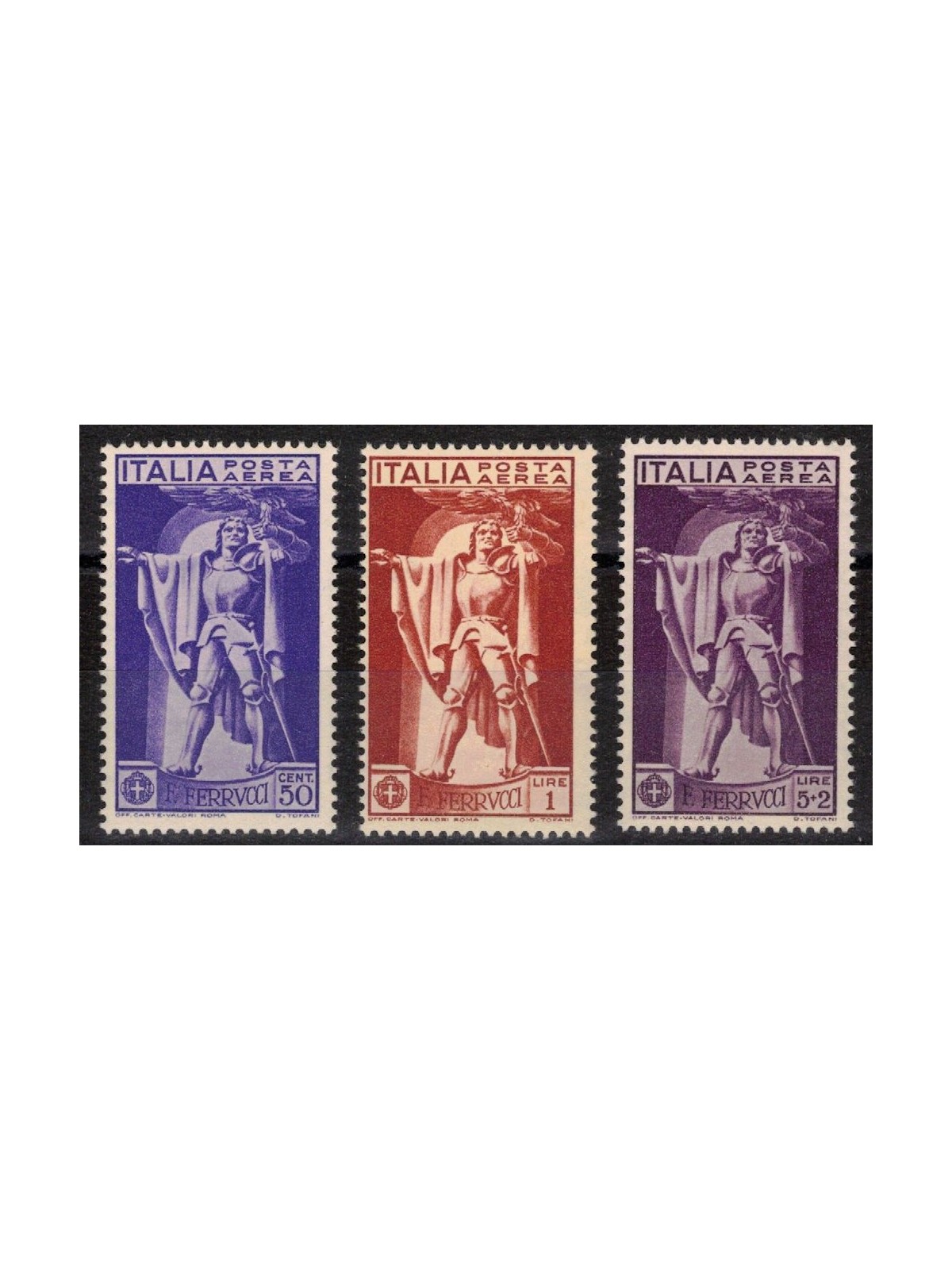 ITALIA REGNO 1930 Francesco Ferrucci (posta aerea) 3v MNH**