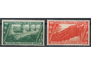 ITALIA REGNO 1932 Decennale marcia su Roma, espressi 2v MH*