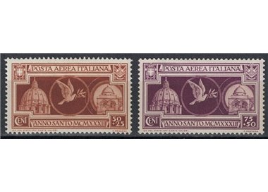 ITALY KINGDOM 1933 Holy Year (airmail) 2v MH*