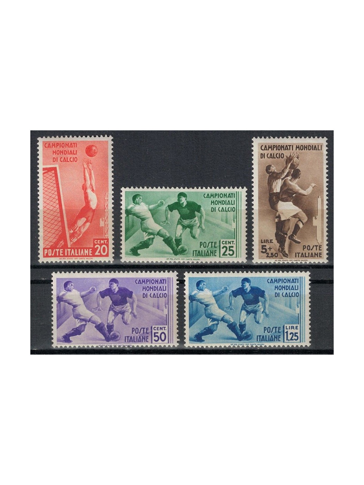 ITALIA REGNO 1934 Campionato di calcio 5v MNH**