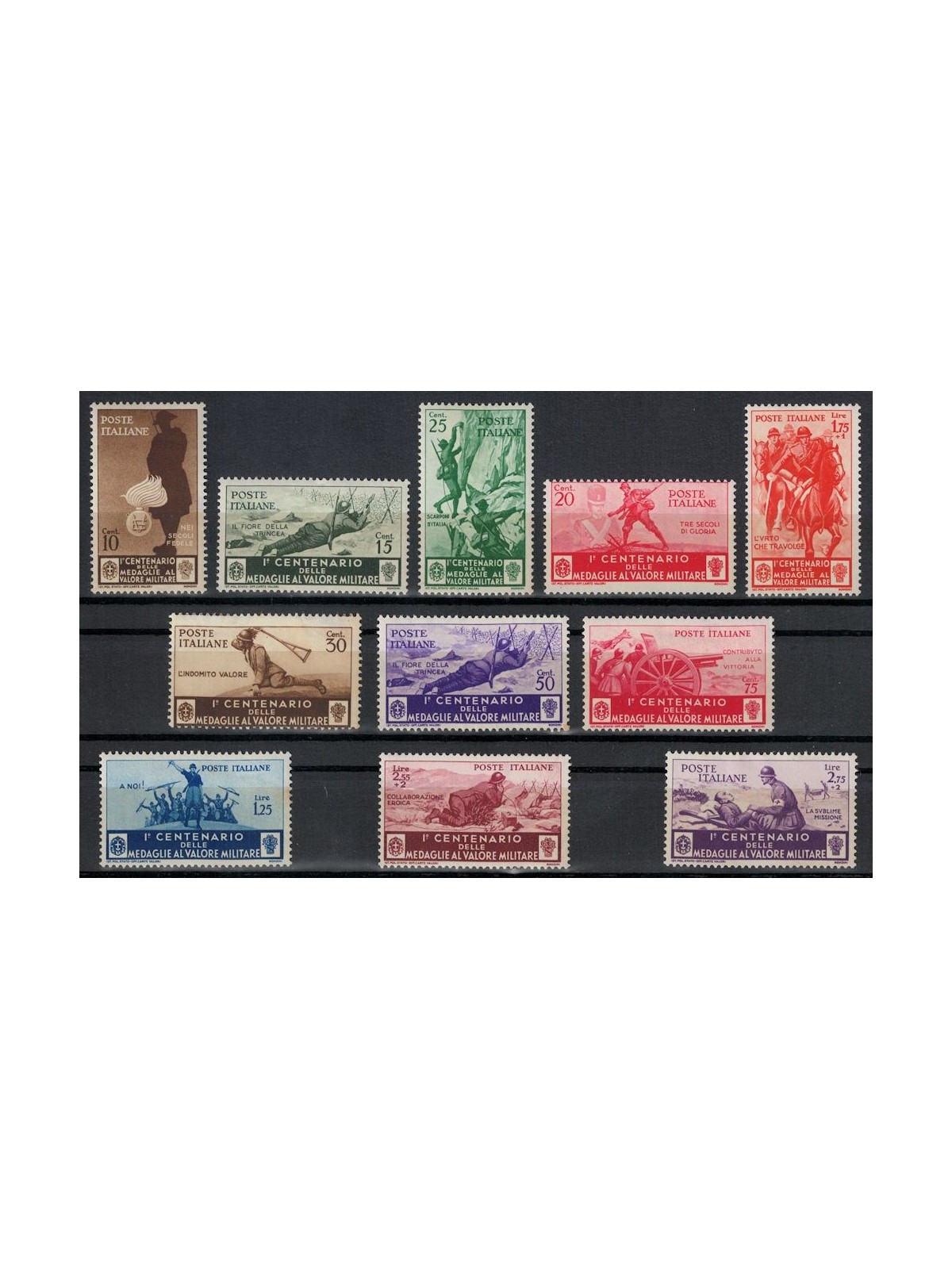 ITALY KINGDOM 1934 Medals of Valor 11v MH*