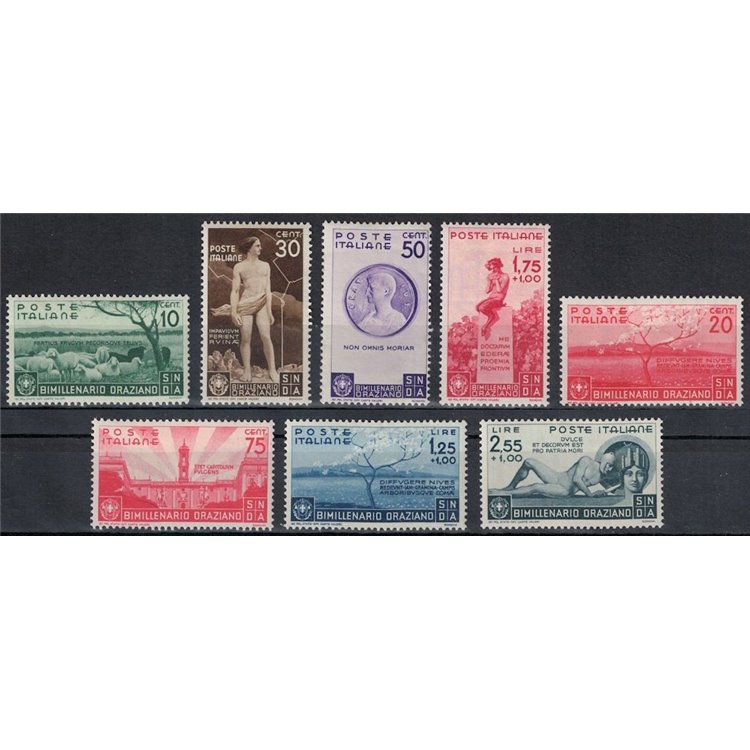 ITALIA REGNO 1936 Bimillenario Orazio 8v MH*