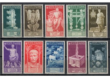 ITALIA REGNO 1937 Bimillenario di Augusto 10v MH*