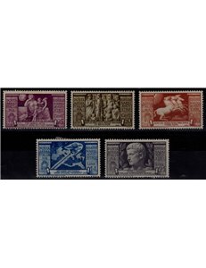 ITALIA REGNO 1937 Bimillenario di Augusto (posta aerea) 5v MH*