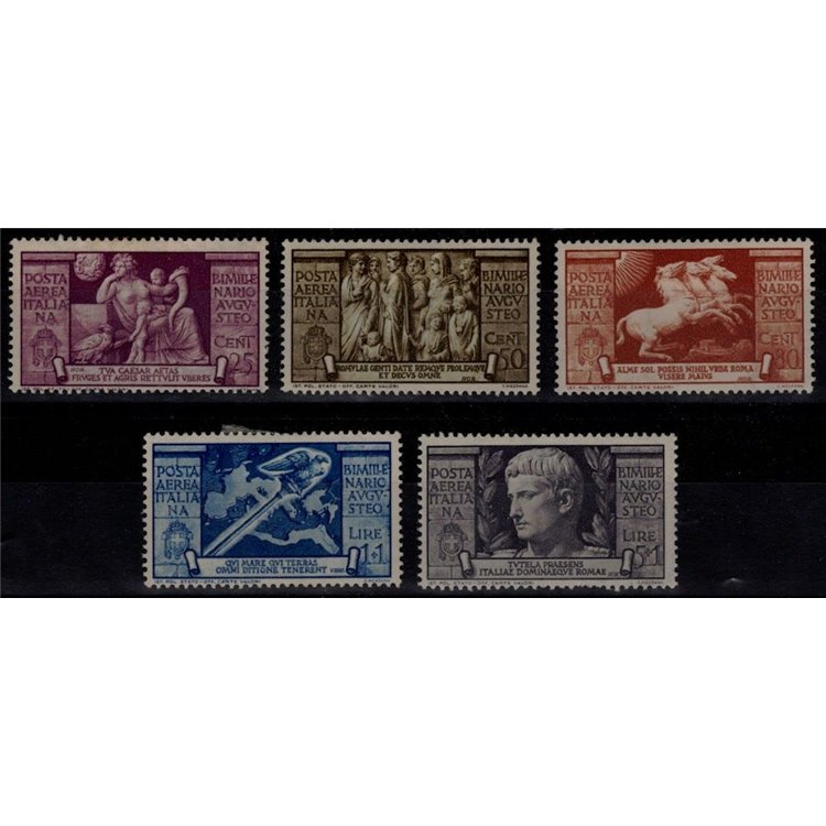 ITALY KINGDOM 1937 Bimillenary of Augustus (airmail) 5v MH*