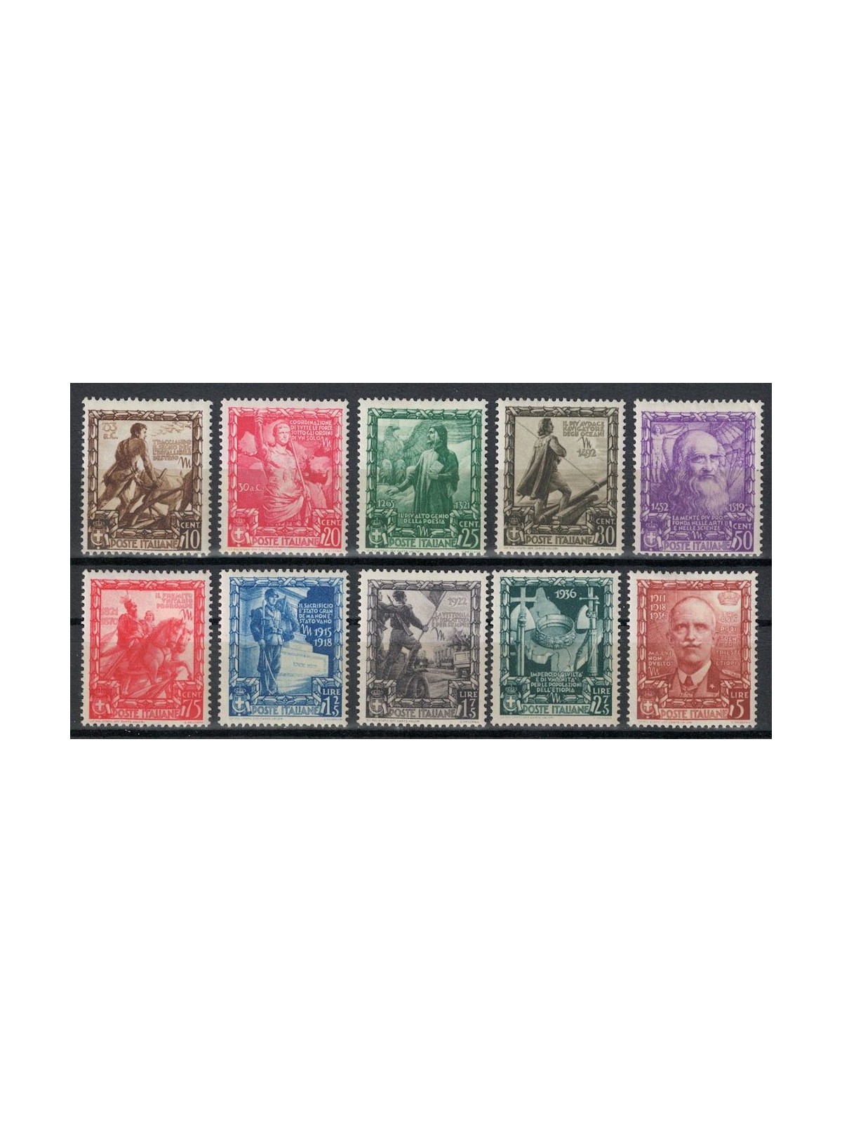 ITALIA REGNO 1938 Proclamazione dell'impero 10v MH*