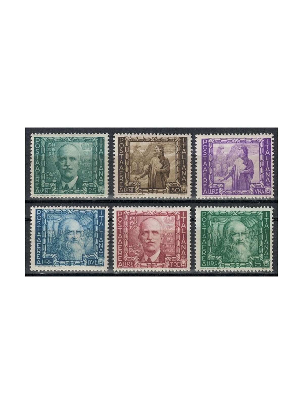 ITALIA REGNO 1938 Proclamazione dell'impero (posta aerea) 6v MH*