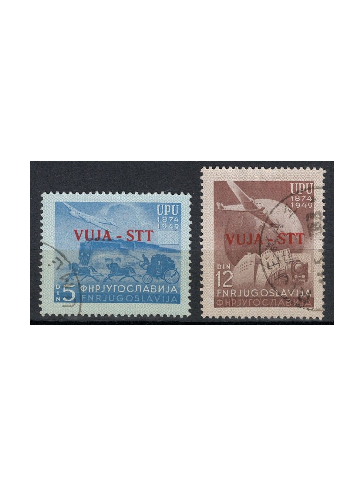 TRIESTE B 1949 Anniversary UPU 2v us