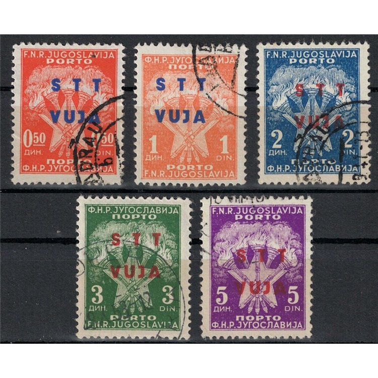 TRIESTE B 1949 Segnatasse 5v us