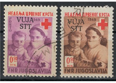 TRIESTE B 1950 Red Cross 2v us