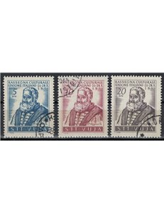 TRIESTE B 1951 Settimana della Cultura Italiana 3v us