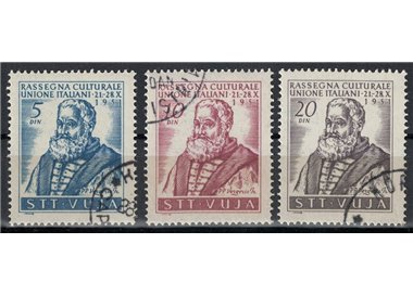 TRIESTE B 1951 Settimana della Cultura Italiana 3v us