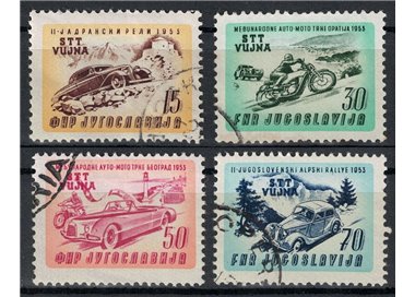 TRIESTE B 1953 4v us car and motorcycle race