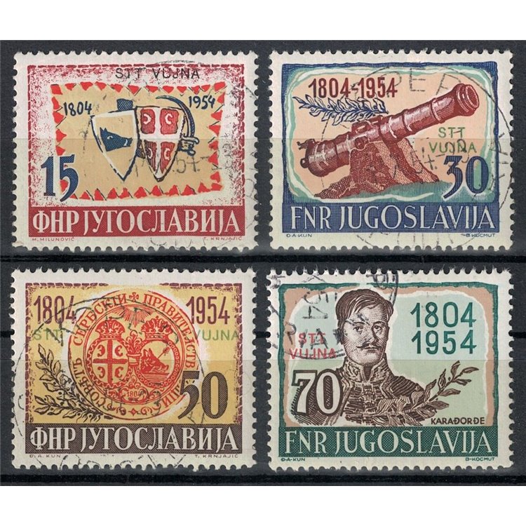 TRIESTE B 1954 Uprising of the Serbian people 4v us