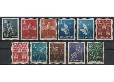 TRIESTE B 1950 Animali domestici 11v MNH**
