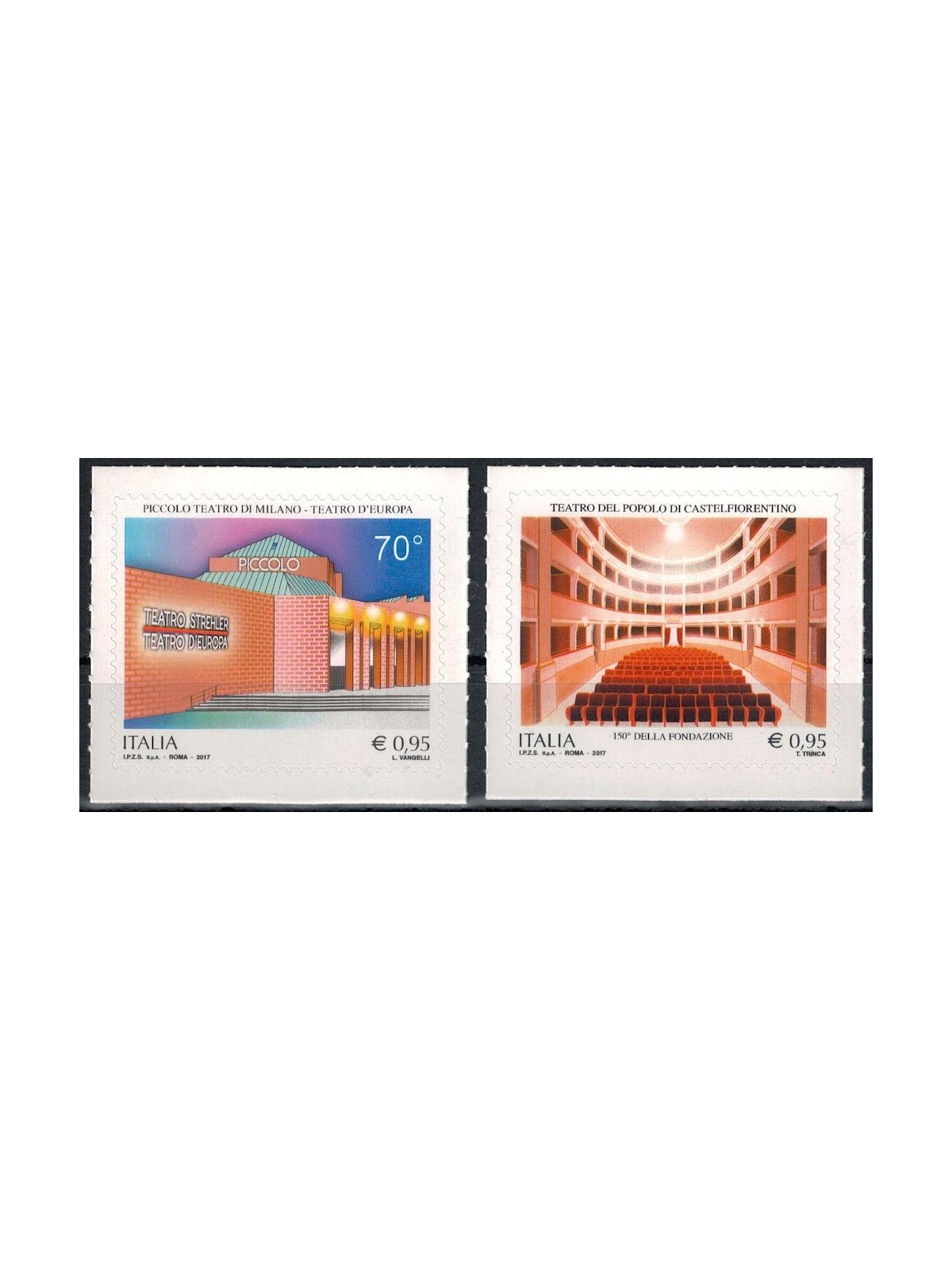 ITALY 2017 Theatres 2v MNH**