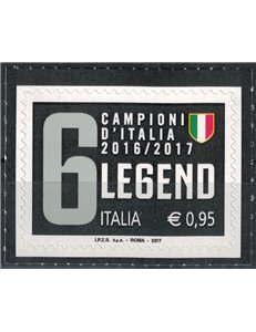 ITALIA 2017 Juventus campione d'Italia MNH**