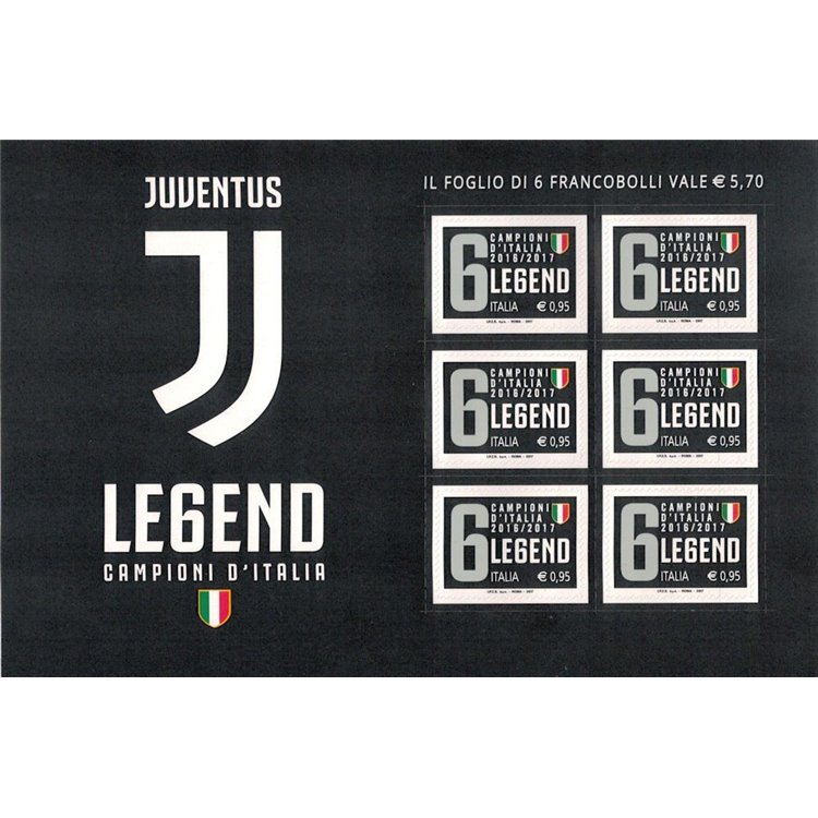 ITALIA 2017 Juventus campione d'Italia MF MNH**