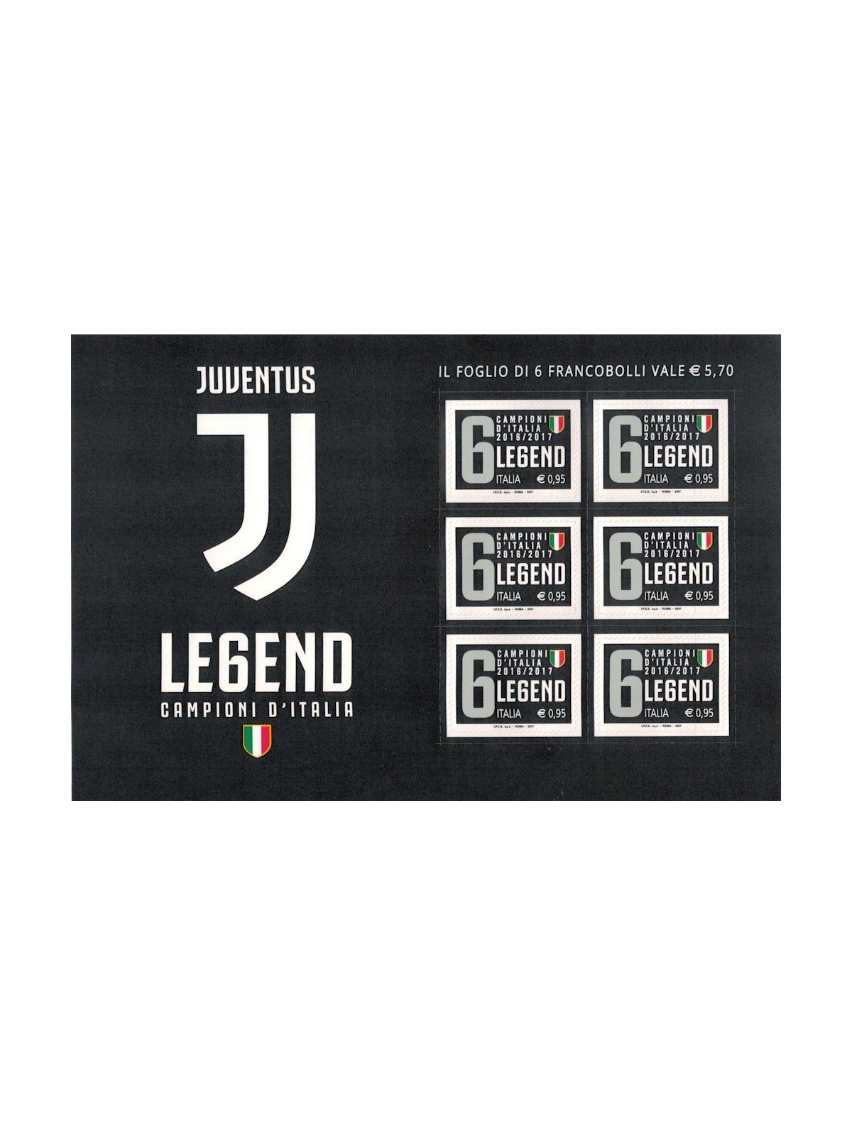 ITALY 2017 Juventus champion of Italy m/s MNH**