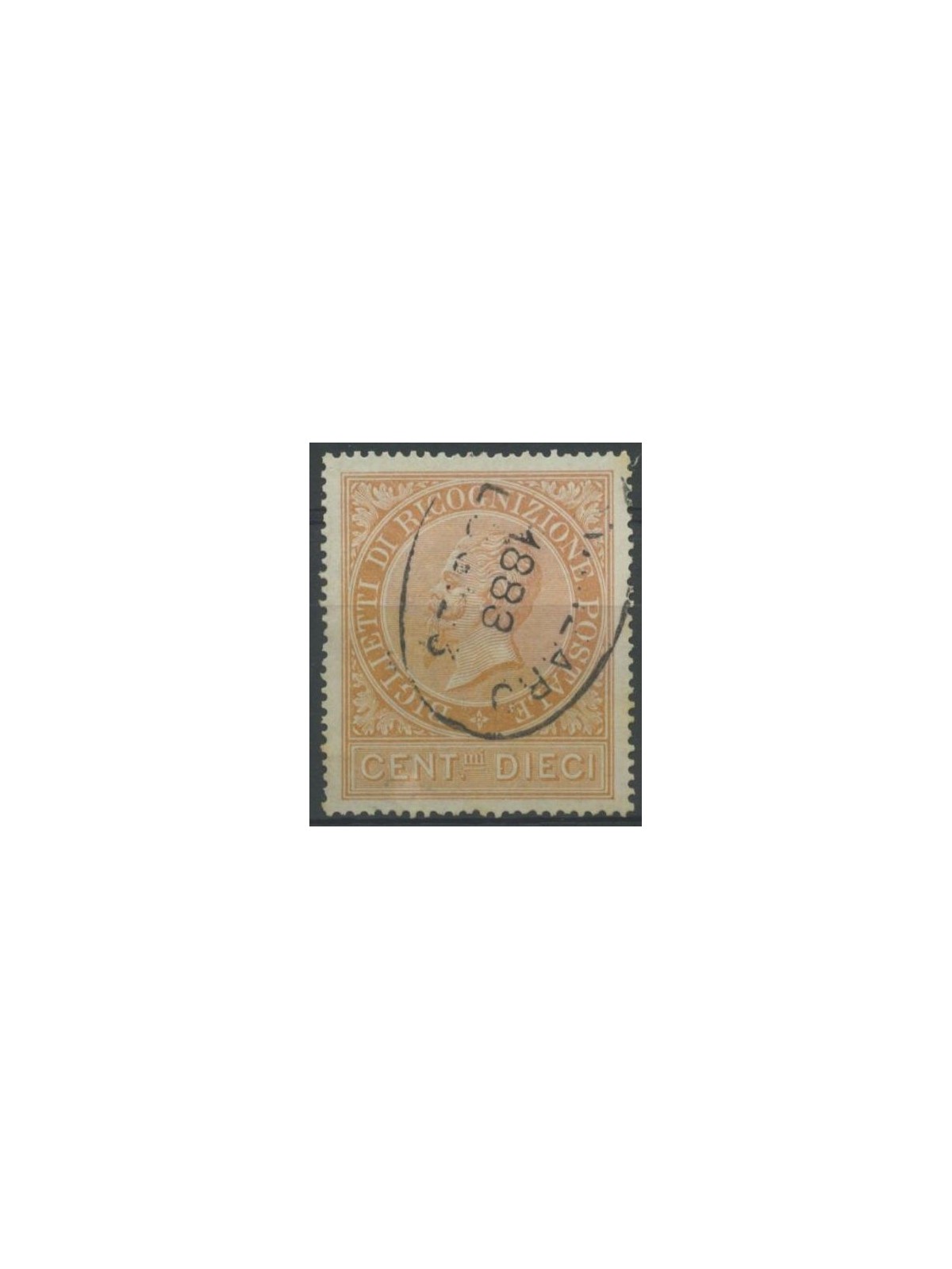 ITALIA REGNO 1874 Ricognizione postale us ©