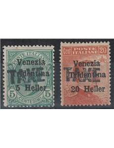 TRENTINO (BZ3) 1918-19 Venezia Tridentina soprast. TAXE 2v MNH** ©