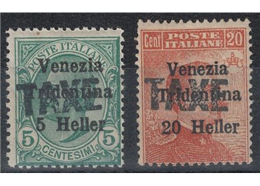 TRENTINO (BZ3) 1918-19 Venezia Tridentina overprint TAXE 2v MNH** ©