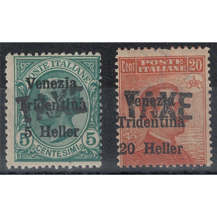TRENTINO (BZ3) 1918-19 Venezia Tridentina soprast. TAXE 2v MH* ©