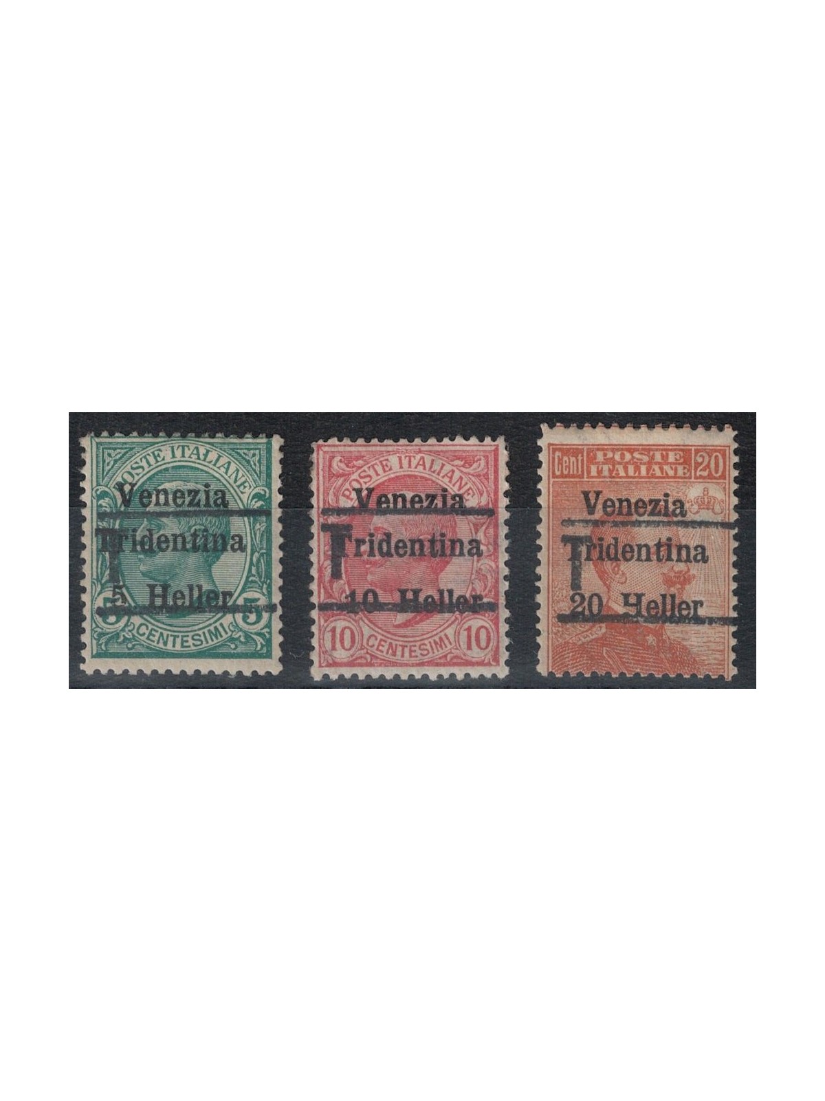 TRENTINO (BZ3) 1918-19 Venezia Tridentina (T without figure) 3v MH* ©
