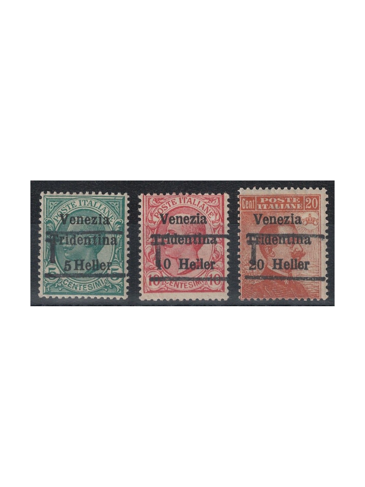 TRENTINO (BZ3) 1918-19 Venezia Tridentina (T senza cifra) 3v MNH** ©