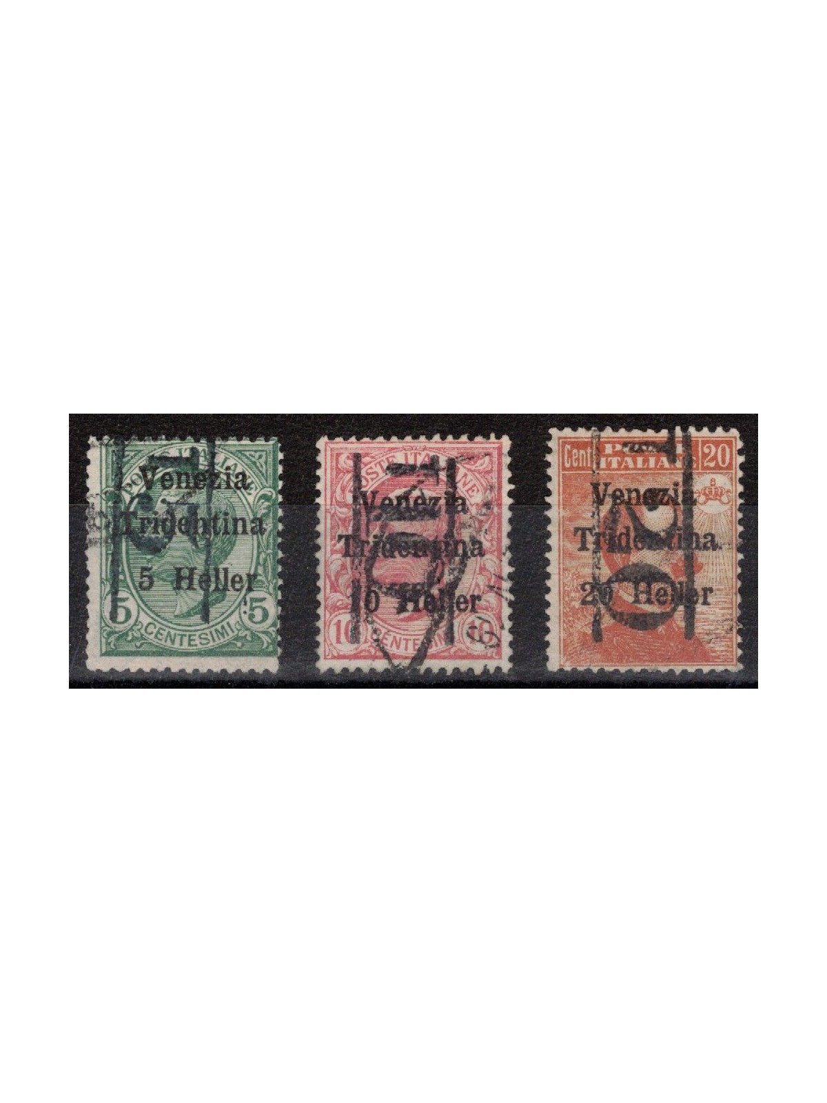 TRENTINO (BZ3) 1918-19 Venezia Tridentina (T with vertical number) 3v us ©