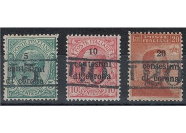 TRENTINO (BZ3) 1918-19 Trento and Trieste (T with number) 3v MNH** ©