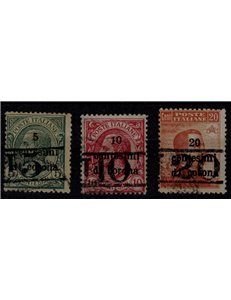 TRENTINO (BZ3) 1918-19 Trento e Trieste (T con cifra) 3v us ©