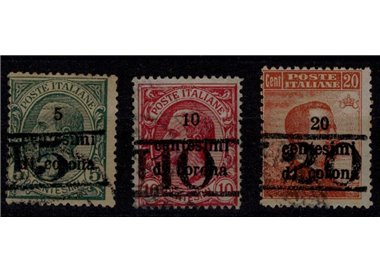 TRENTINO (BZ3) 1918-19 Trento e Trieste (T con cifra) 3v us ©