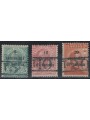 TRENTINO (BZ3) 1918-19 Trento e Trieste (T con cifra) 3v MH* ©