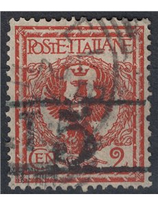 TRENTINO (BZ3) 1918-19 Floreale 2c rosso bruno (T con cifra orizzontale) us ©