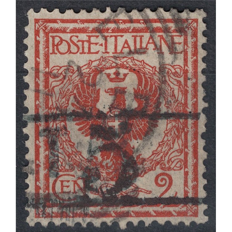 TRENTINO (BZ3) 1918-19 Floreale 2c rosso bruno (T con cifra orizzontale) us ©