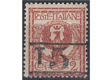 TRENTINO (BZ3) 1918-19 Floral 2c red brown (T with horizontal numeral) MH* ©
