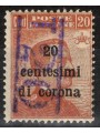 TRENTINO (BZ3) 1918-19 Trento e Trieste 20c (T con cifra verticale violetto) MNH** ©
