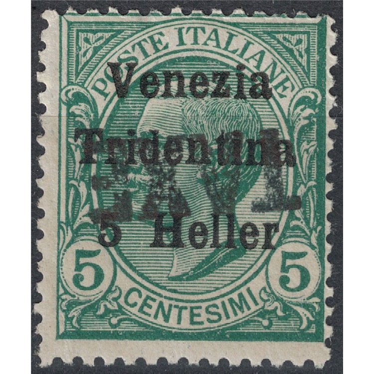 TRENTINO (BZ3) 1918-19 Venezia Tridentina Variety 5h (TAXE upside down) MNH** ©