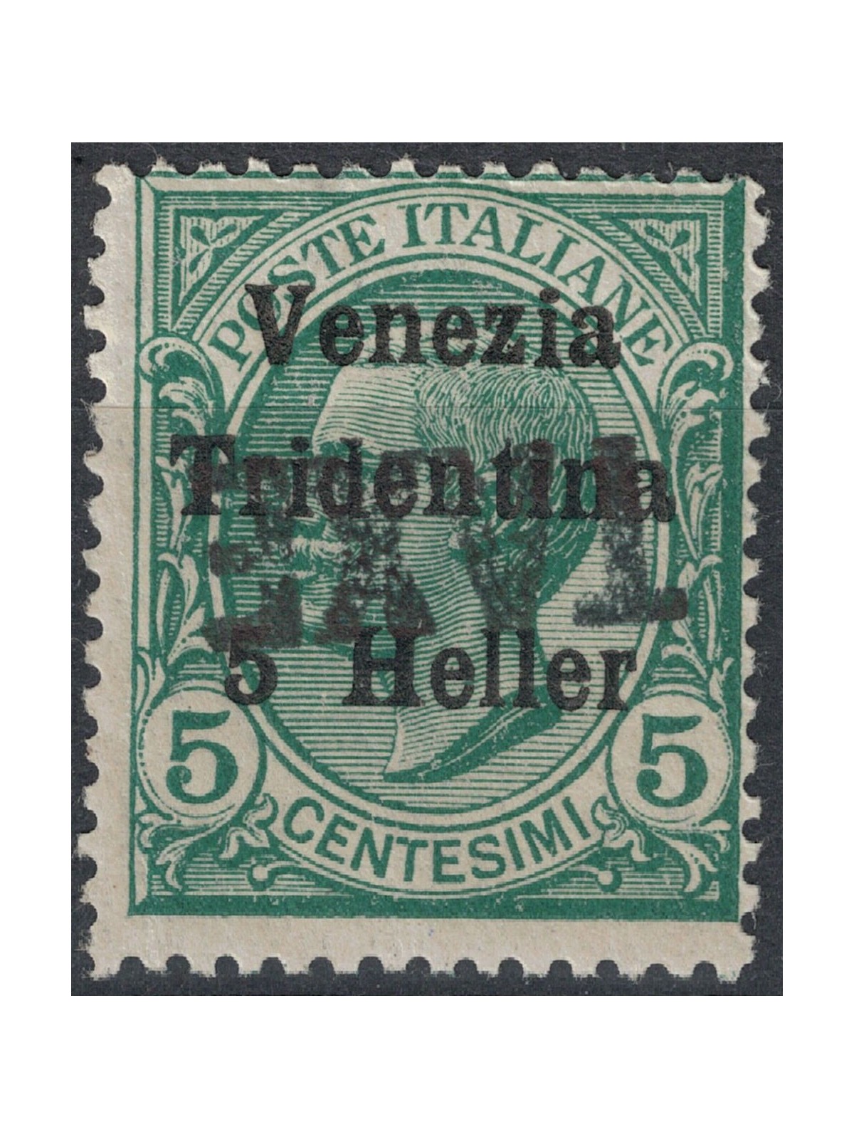 TRENTINO (BZ3) 1918-19 Venezia Tridentina Varietà 5h (TAXE capovolta) MNH** ©