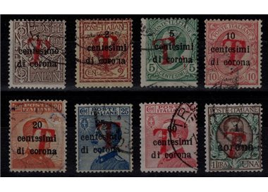 TRENTINO (BZ1) 1918-19 Trento and Trieste (T in red) 8v us ©