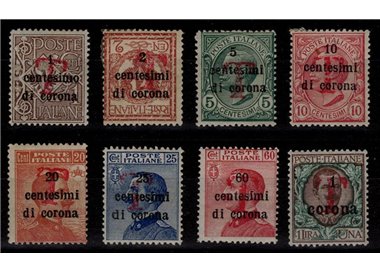 TRENTINO (BZ1) 1918-19 Trento and Trieste (T in red) 8v MH* ©