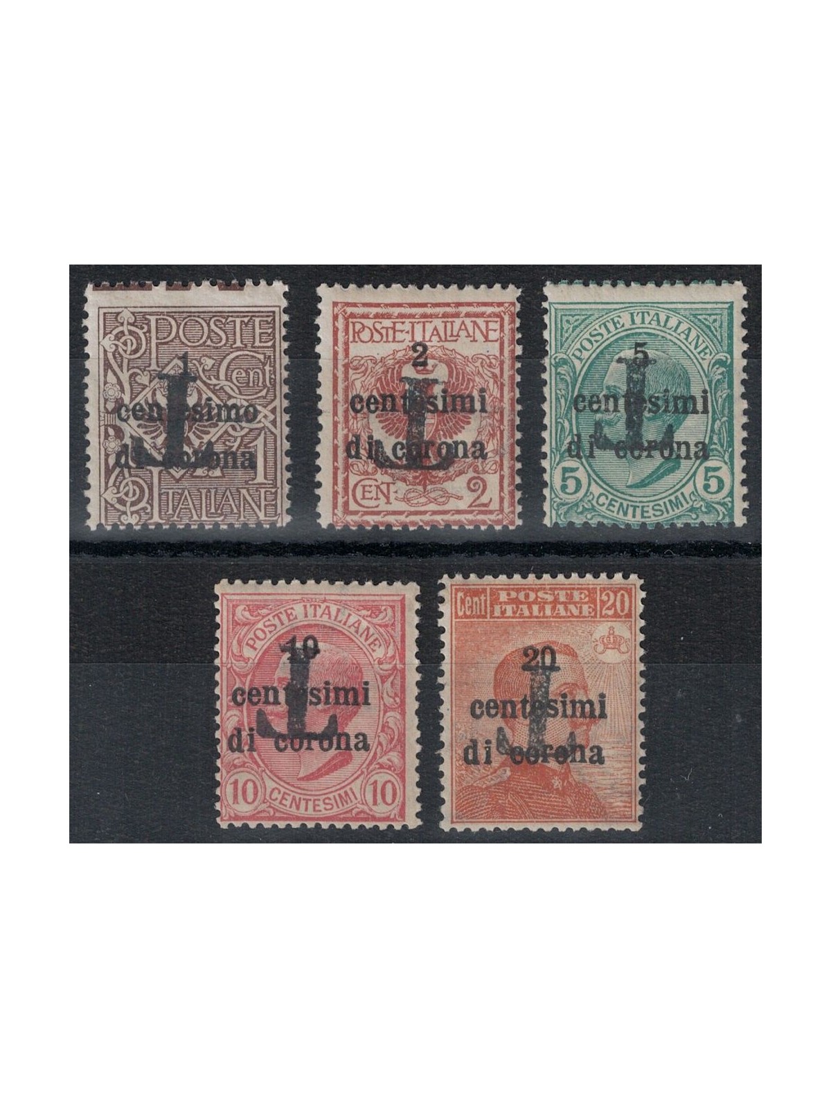 TRENTINO (BZ1) 1918-19 Trento and Trieste (Variety) overprint T chapter 5v MNH** ©