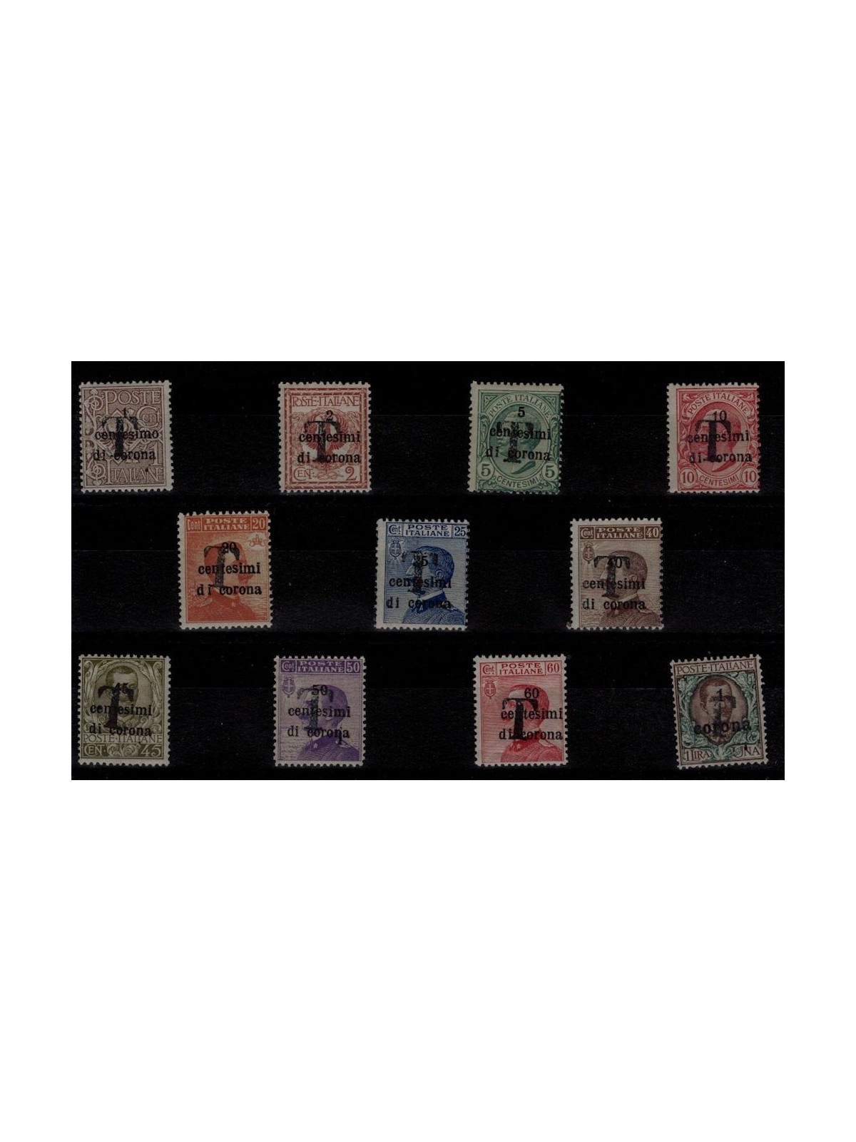 TRENTINO (BZ1) 1918-19 Trento and Trieste (T in black) 11v MNH** ©