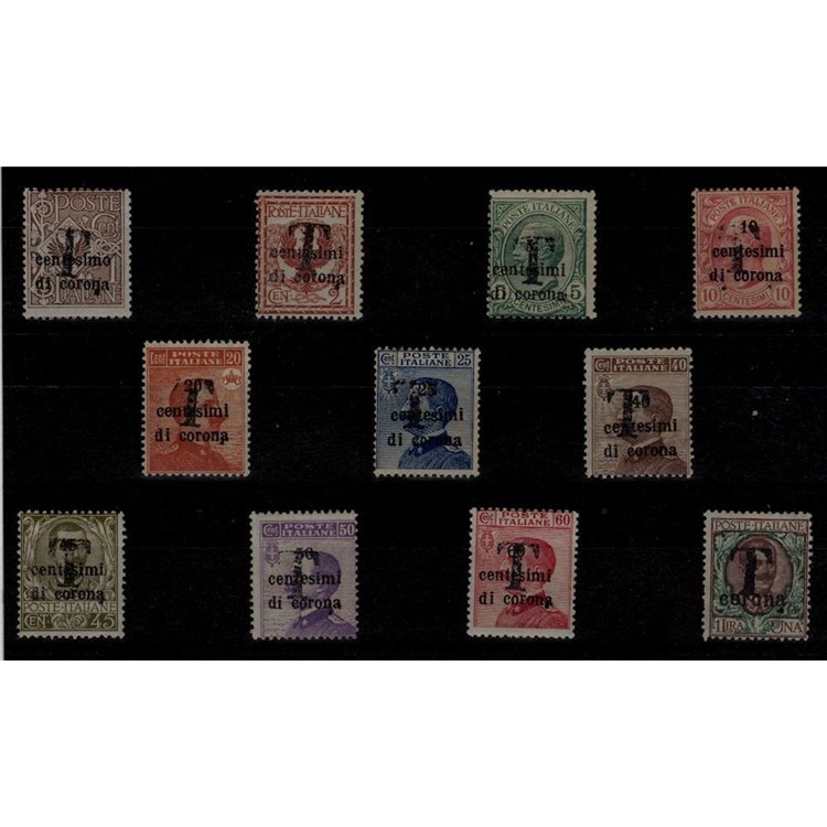 TRENTINO (BZ1) 1918-19 Trento and Trieste (T in black) 11v MH* ©