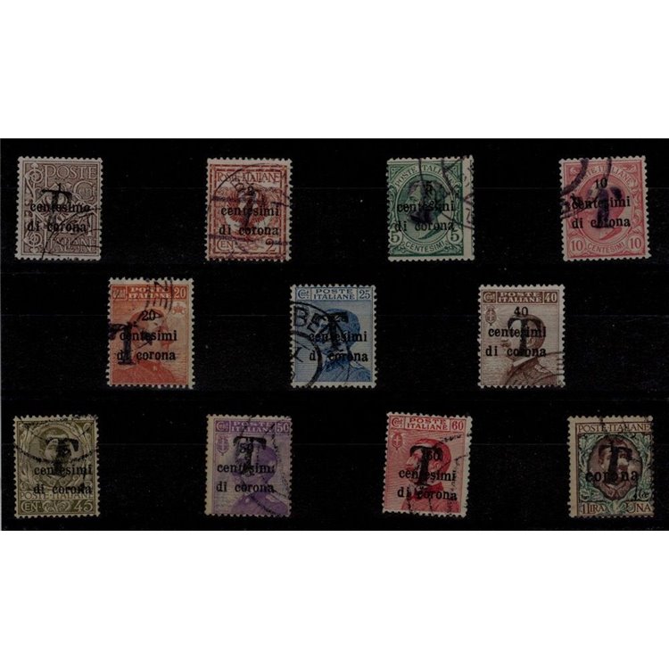 TRENTINO (BZ1) 1918-19 Trento and Trieste (T in black) 11v us ©