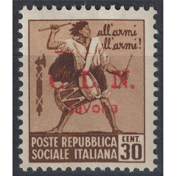SAVONA 1945 Destroyed Monuments 30c (watermark ♔) MH* ©